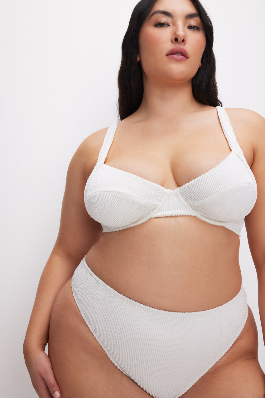 ALWAYS FITS DEMI BIKINI TOP | CLOUD WHITE View 8 - model: Size 16 |