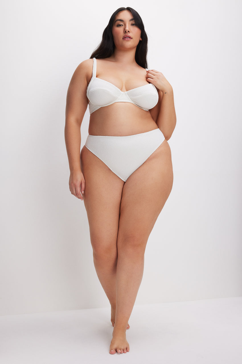 ALWAYS FITS GOOD WAIST BIKINI BOTTOM | CLOUD WHITE View 5 - model: Size 16 |