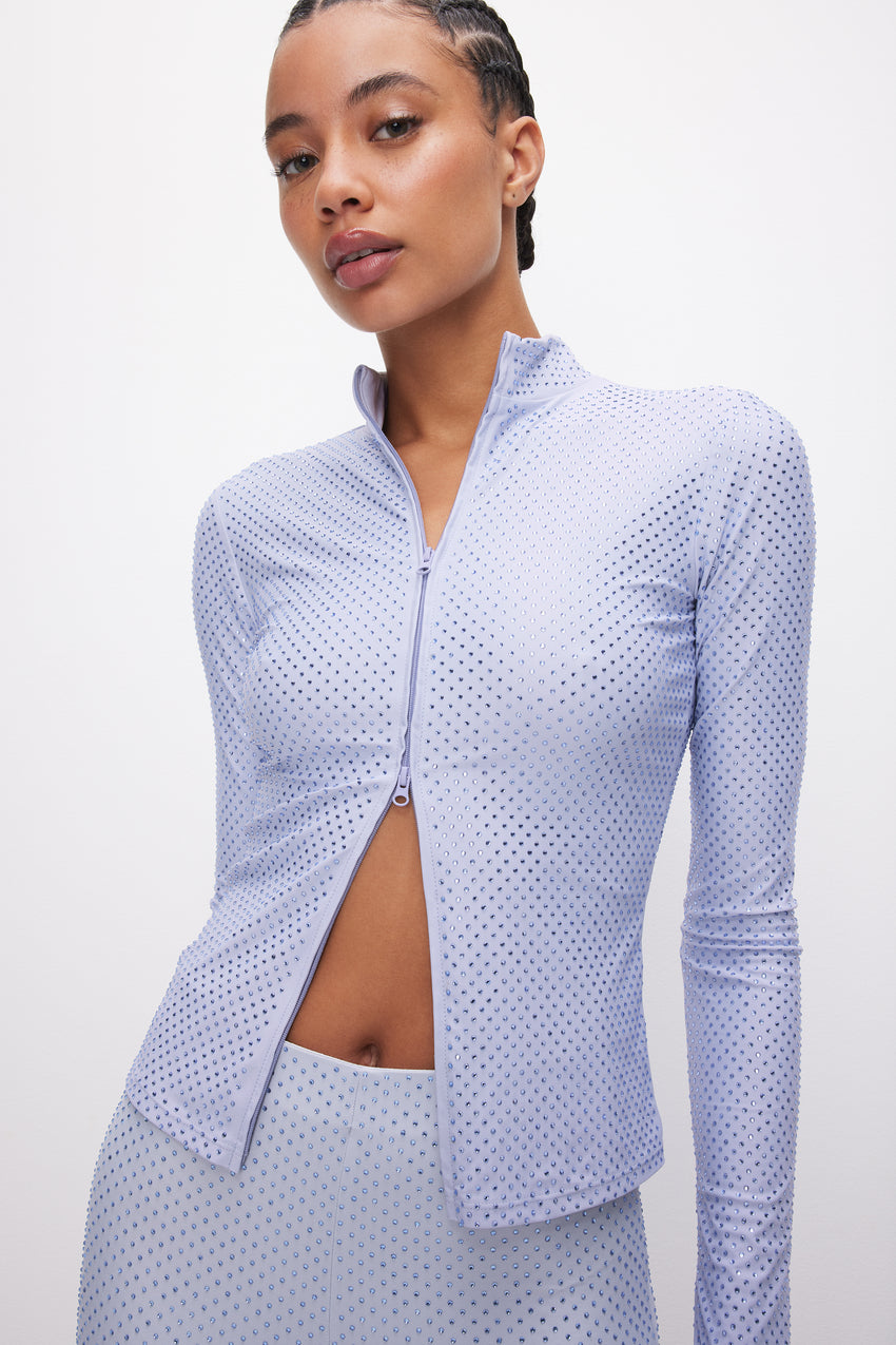 SMOOTH MATTE CRYSTAL ZIP TOP | GLASS001 View 3 - model: Size 0 |
