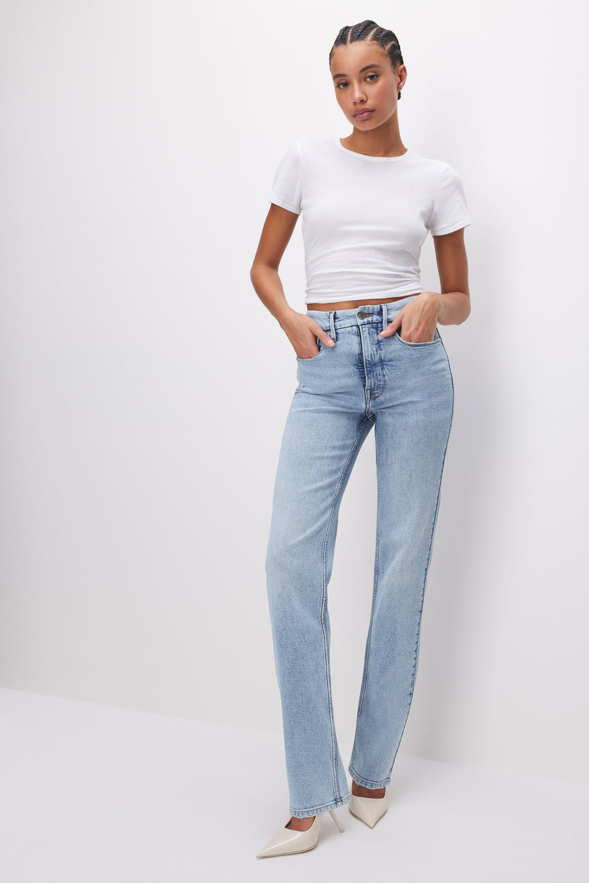 GOOD ICON STRAIGHT JEANS | INDIGO606 View 5 - model: Size 0 |