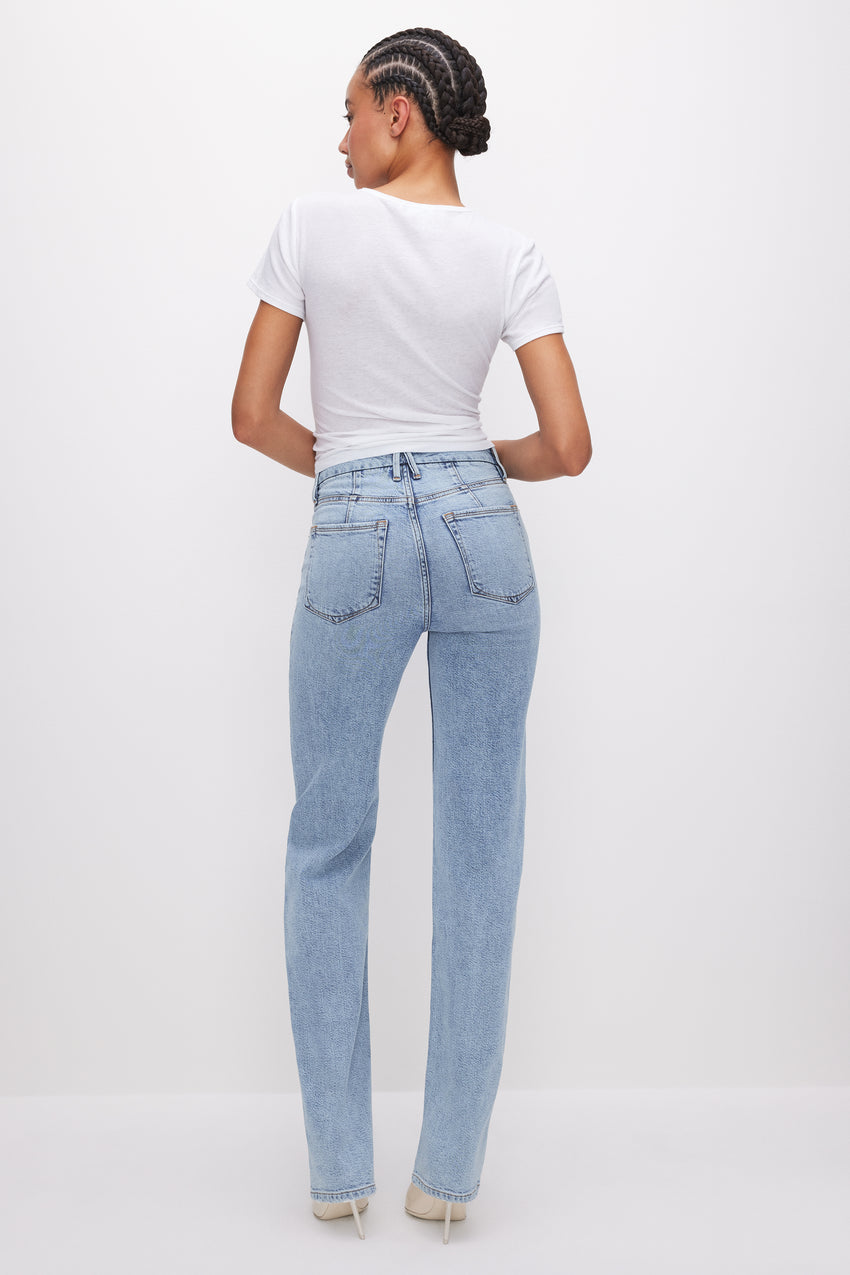 GOOD ICON STRAIGHT JEANS | INDIGO606 View 10 - model: Size 0 |