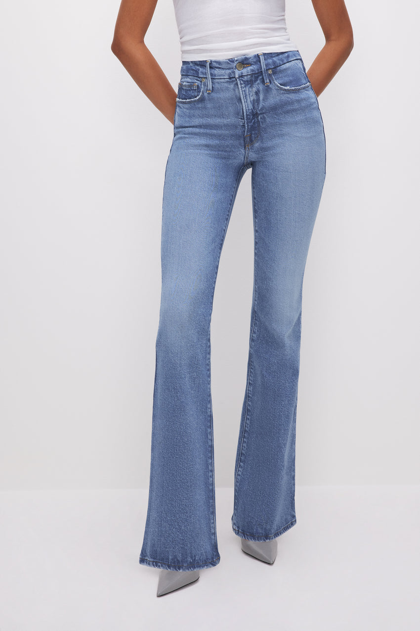 GOOD CLASSIC SLIM BOOTCUT JEANS | INDIGO627 View 3 - model: Size 0 |