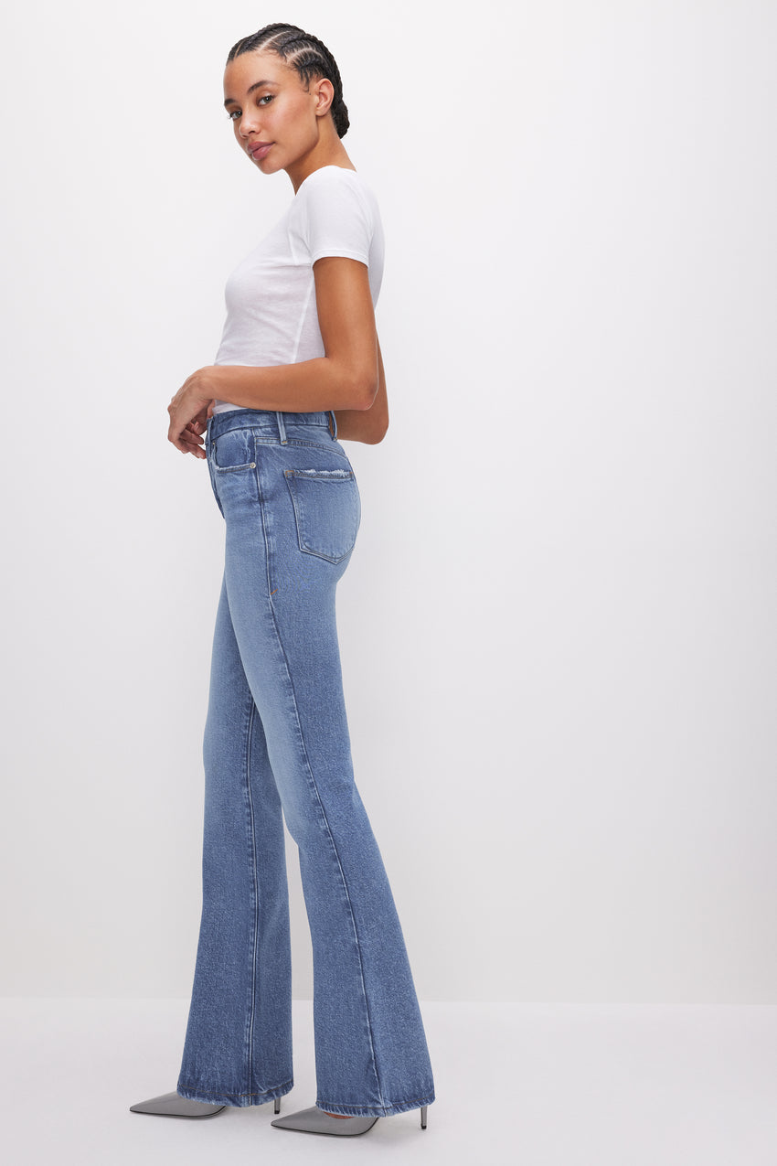 GOOD CLASSIC SLIM BOOTCUT JEANS | INDIGO627 View 5 - model: Size 0 |