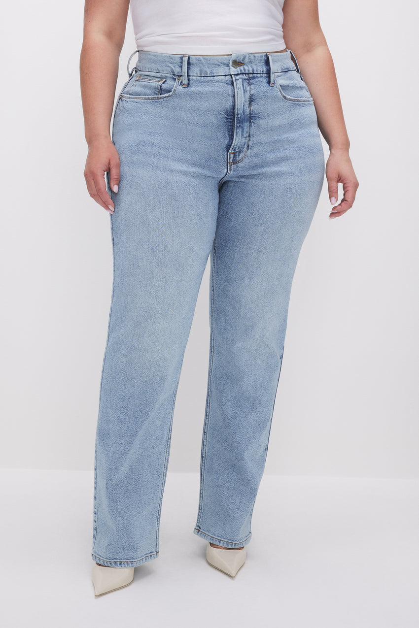 GOOD ICON STRAIGHT JEANS | INDIGO606 View 4 - model: Size 16 |