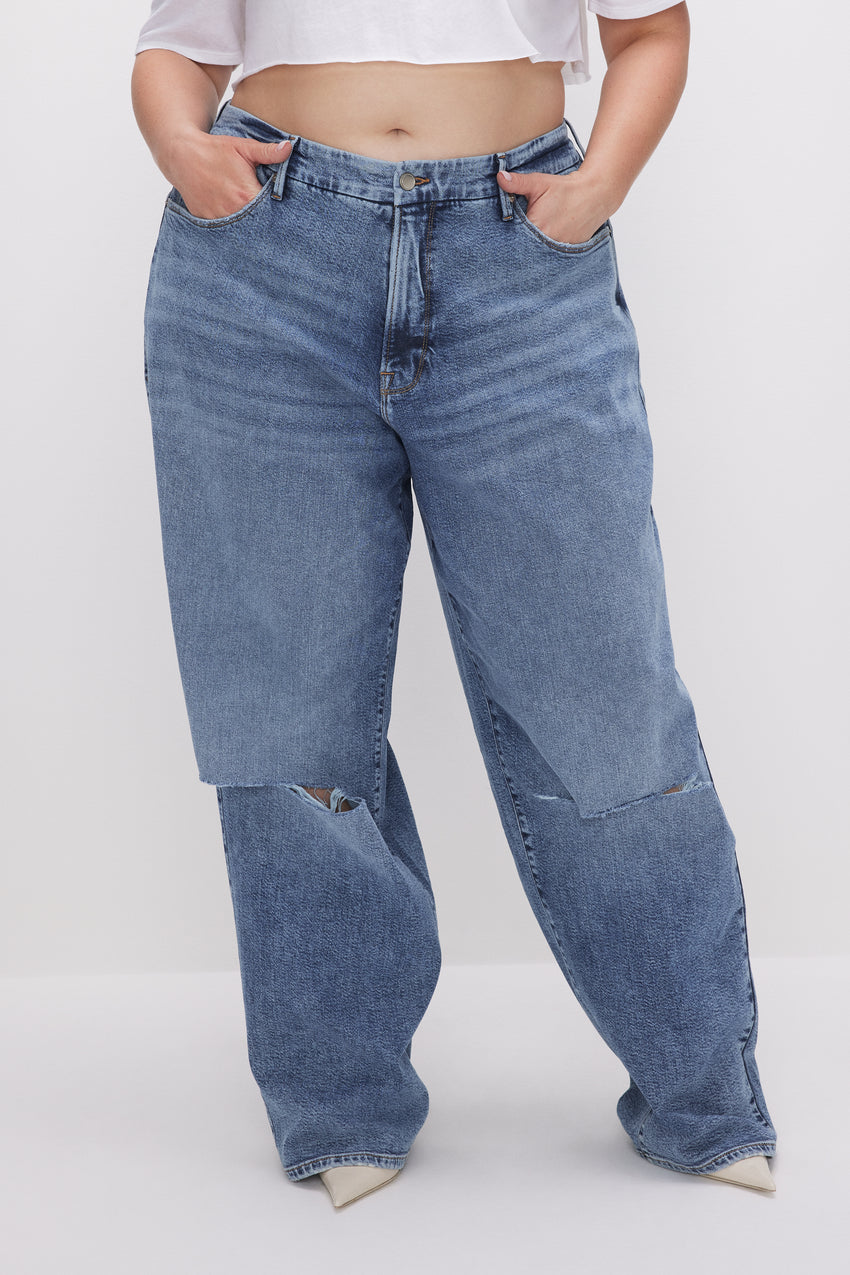 GOOD '90s LOOSE JEANS | INDIGO608 View 2 - model: Size 16 |