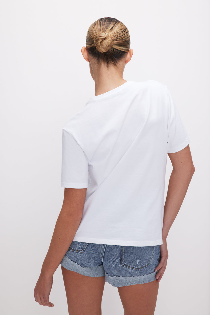 COTTON CLASSIC TEE | WHITE001 View 2 - model: Size 0 |