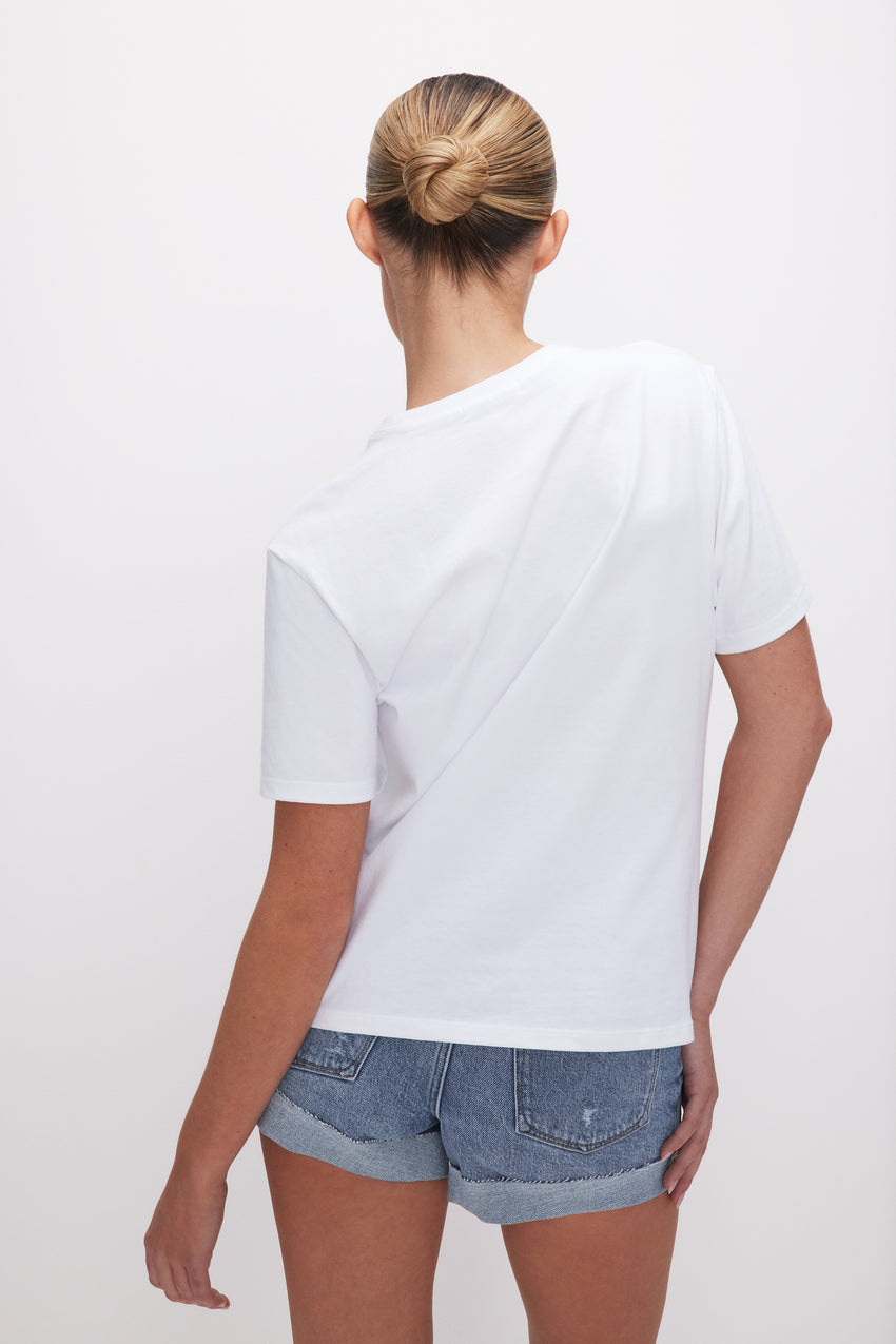 COTTON CLASSIC TEE | WHITE001 View 3 - model: Size 0 |