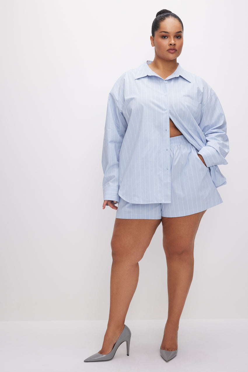 POPLIN SHORTS | GLASS STRIPE002 View 5 - model: Size 16 |