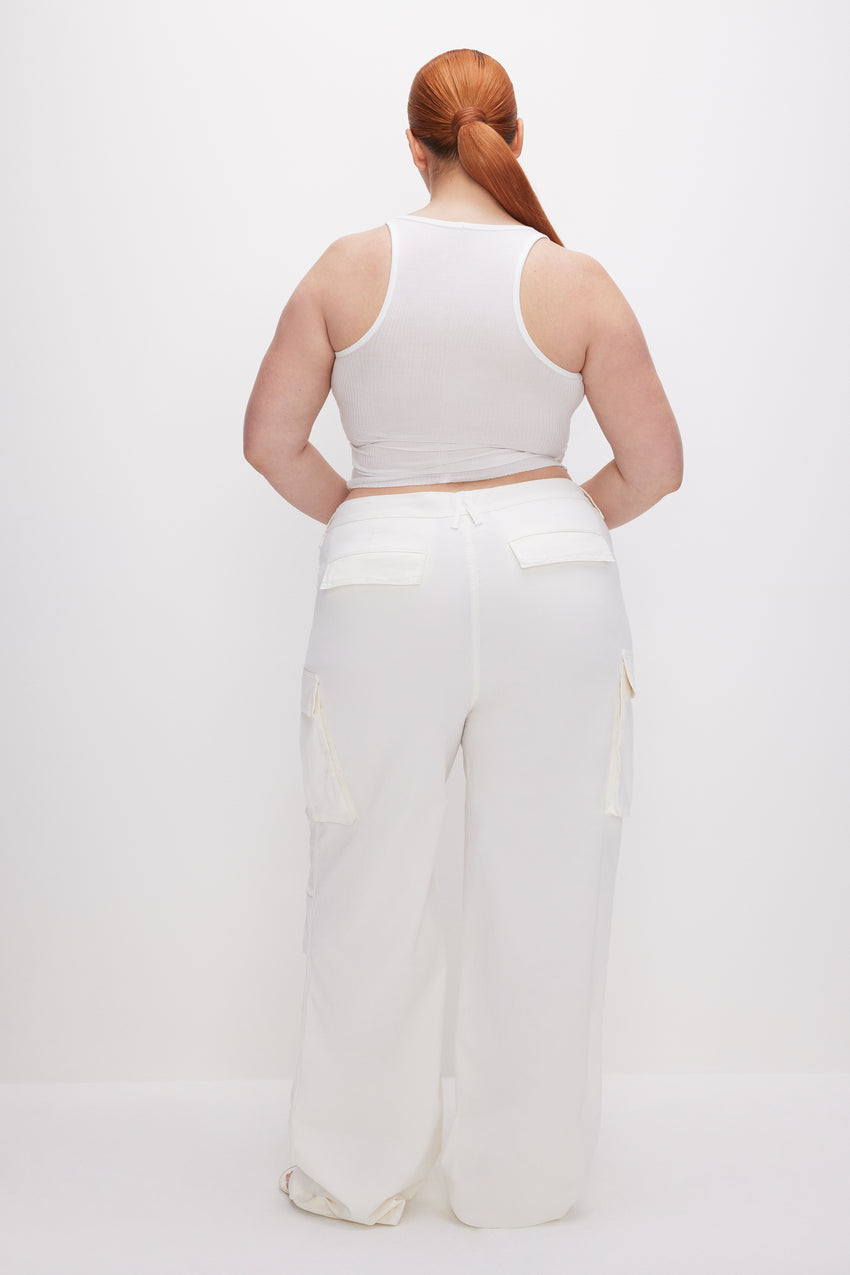 BAGGY CARGO PANTS | CLOUD WHITE View 2 - model: Size 16 |