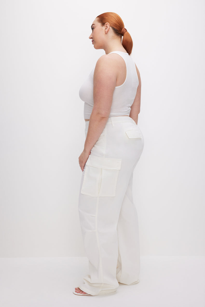 BAGGY CARGO PANTS | CLOUD WHITE View 1 - model: Size 16 |