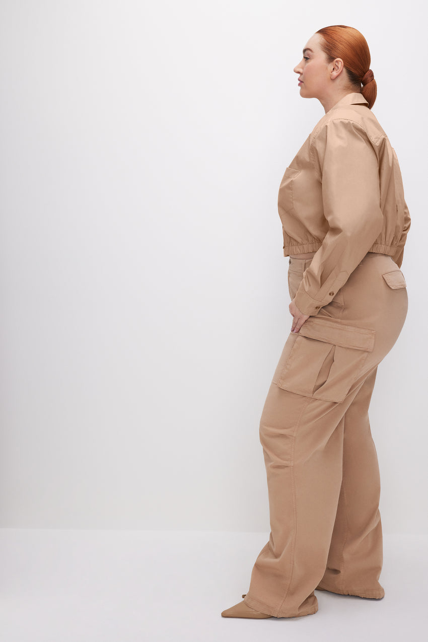 BAGGY CARGO PANTS | CHAMPAGNE005 View 9 - model: Size 16 |