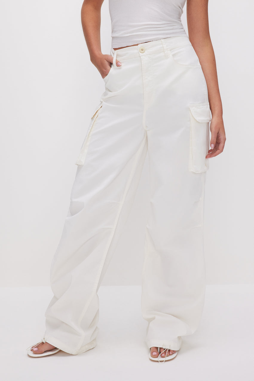 BAGGY CARGO PANTS | CLOUD WHITE - GOOD AMERICAN