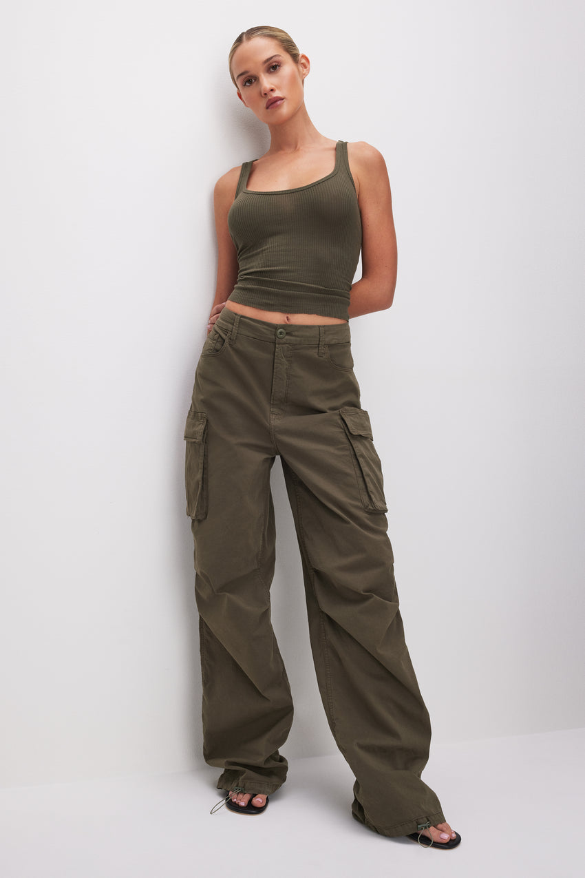 BAGGY CARGO PANTS  FATIGUE001 - GOOD AMERICAN