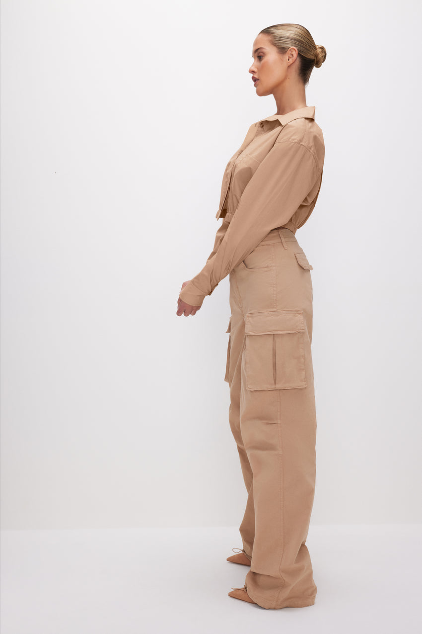 BAGGY CARGO PANTS | CHAMPAGNE005 View 0 - model: Size 0 |