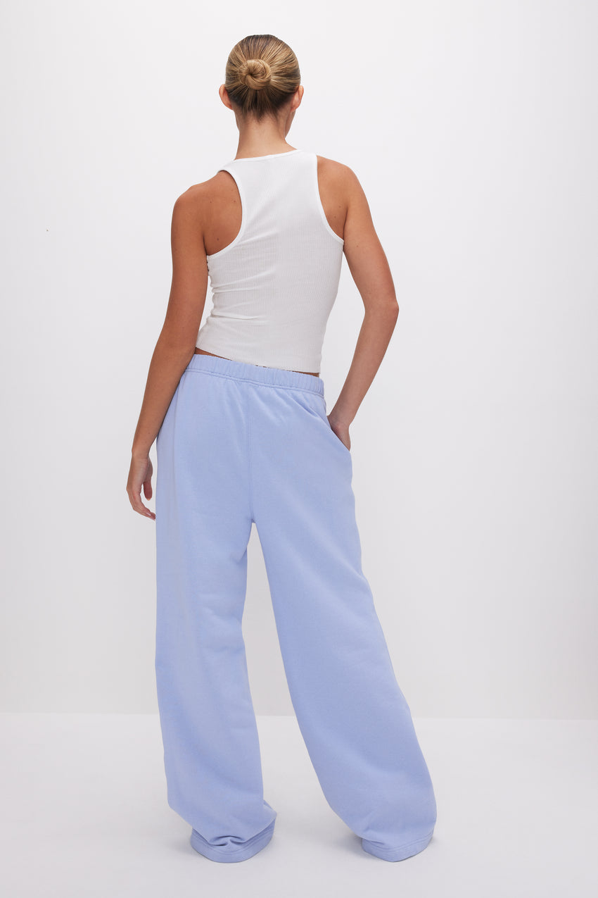 WIDE LEG SWEATPANTS | GLASS001 View 3 - model: Size 0 |