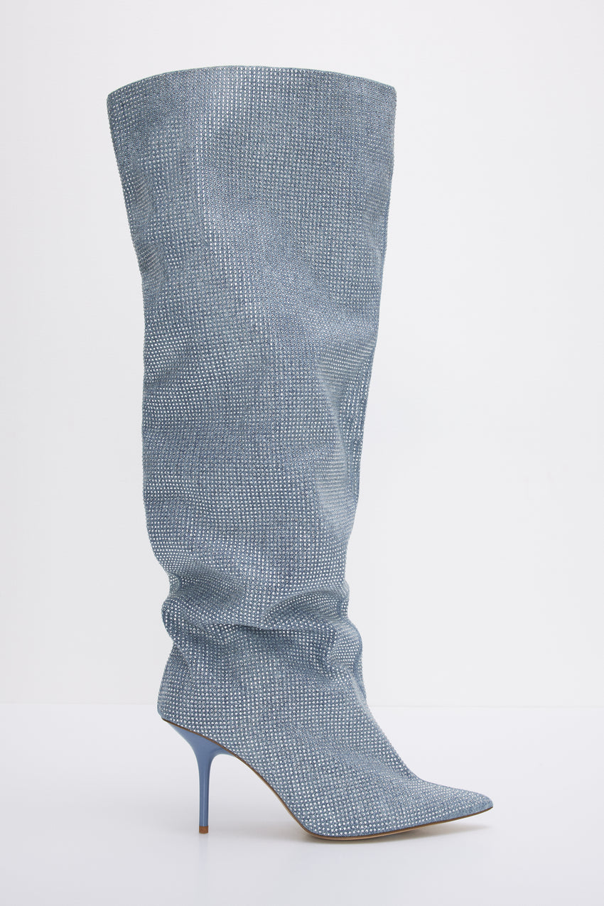 DIAMOND SLOUCHY BOOT | DARK DENIM002 View 0 - model: Size 0 |