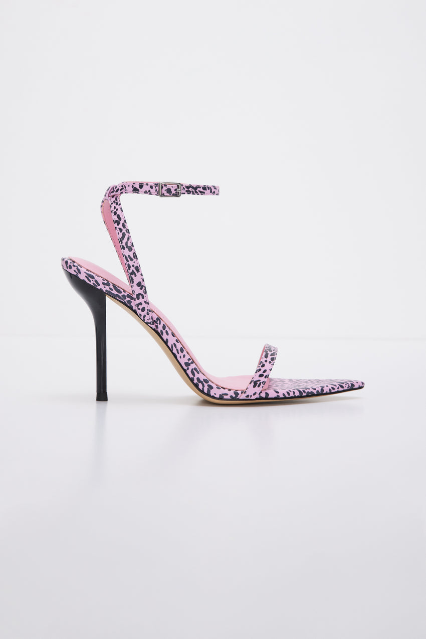 STRAPPY HEELS | PINK LEOPARD004 View 0 - model: Size 0 |