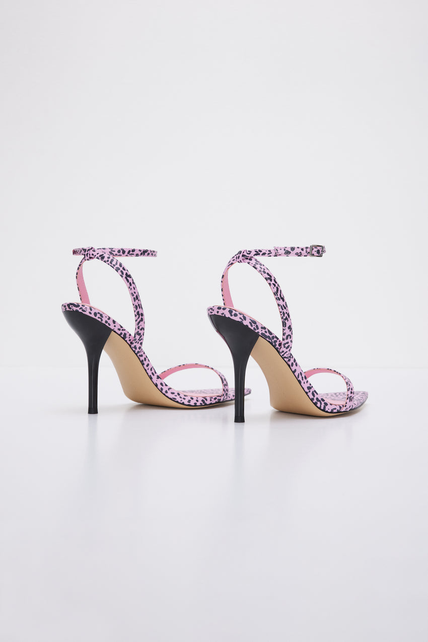STRAPPY HEELS | PINK LEOPARD004 View 1 - model: Size 0 |