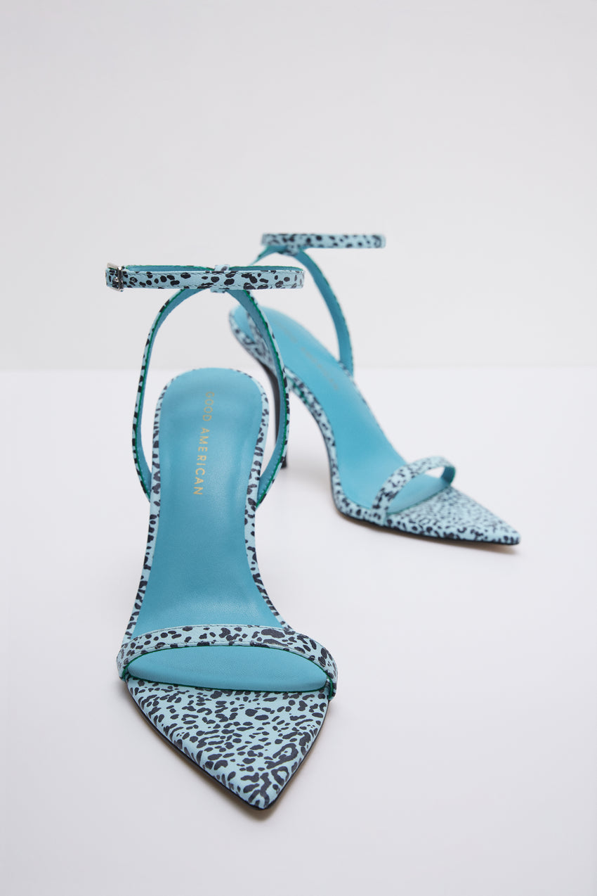 STRAPPY HEELS | BLUE LEOPARD003 View 3 - model: Size 0 |