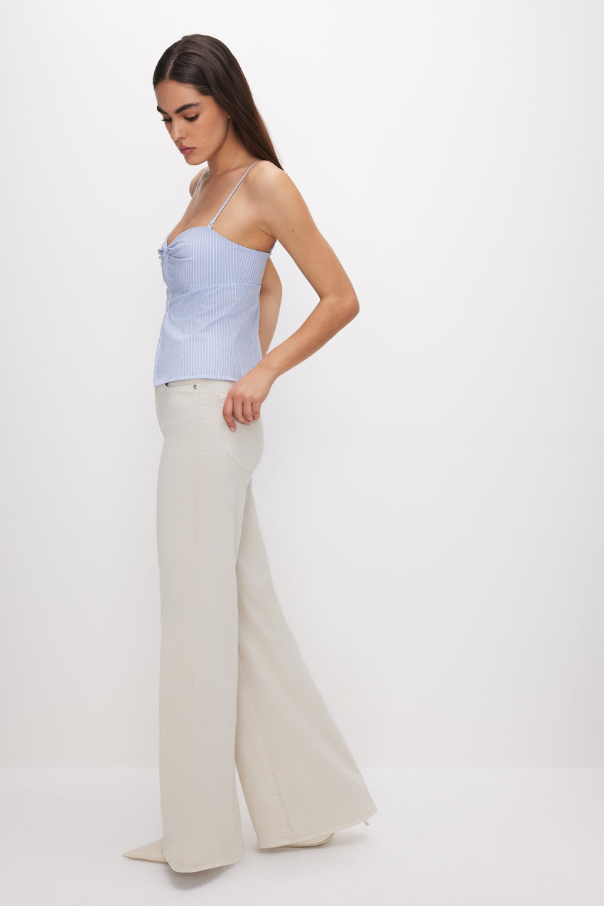 GOOD WAIST PALAZZO | BONE001 View 2 - model: Size 0 |