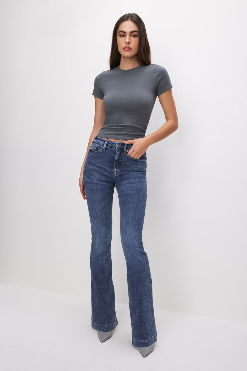 GOOD LEGS FLARE JEANS | INDIGO616 View 0 - model: Size 0 |