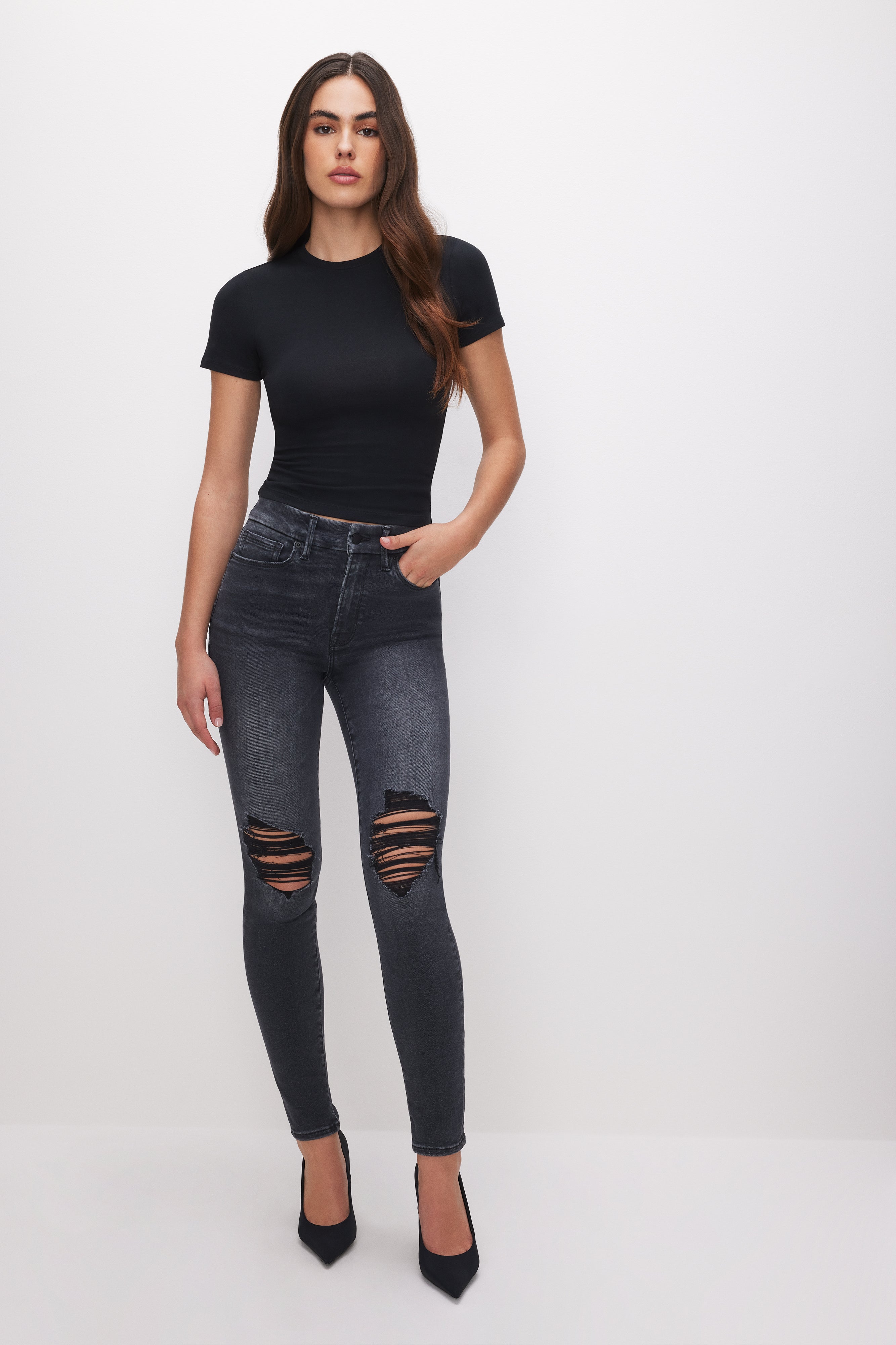 GOOD LEGS SKINNY JEANS  INDIGO483 - GOOD AMERICAN