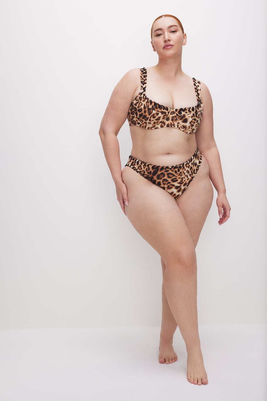 WHIP STITCH BALCONETTE BIKINI | FIERCE LEOPARD001 View 6 - model: Size 16 |