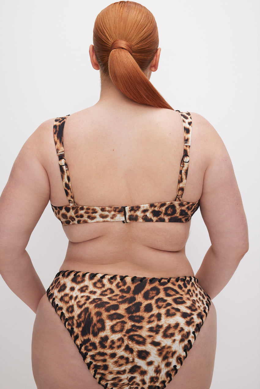 WHIP STITCH BALCONETTE BIKINI | FIERCE LEOPARD001 View 5 - model: Size 16 |