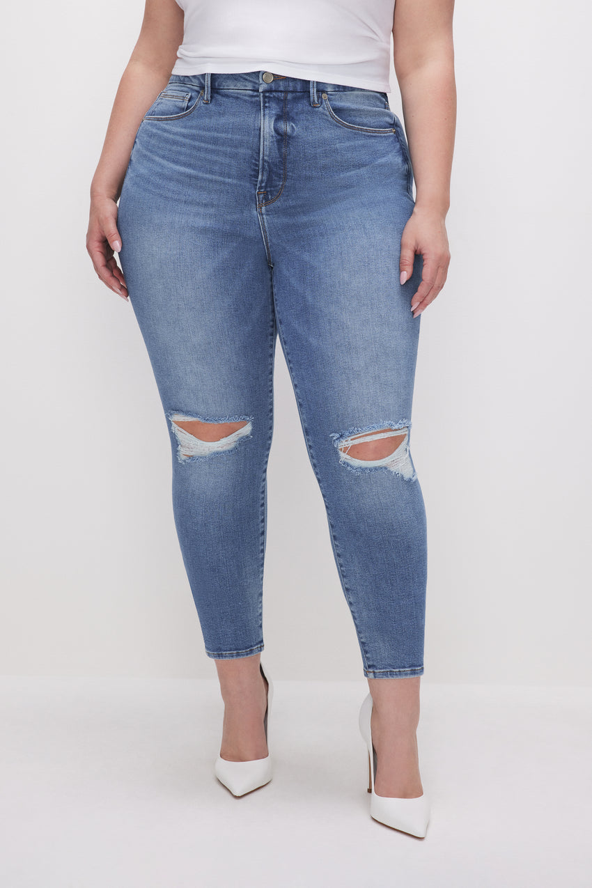 GOOD LEGS CROPPED SKINNY JEANS | INDIGO612 View 6 - model: Size 16 |