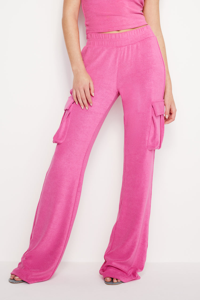TERRY CARGO PANTS | PINK GLOW002 View 0 - model: Size 0 |