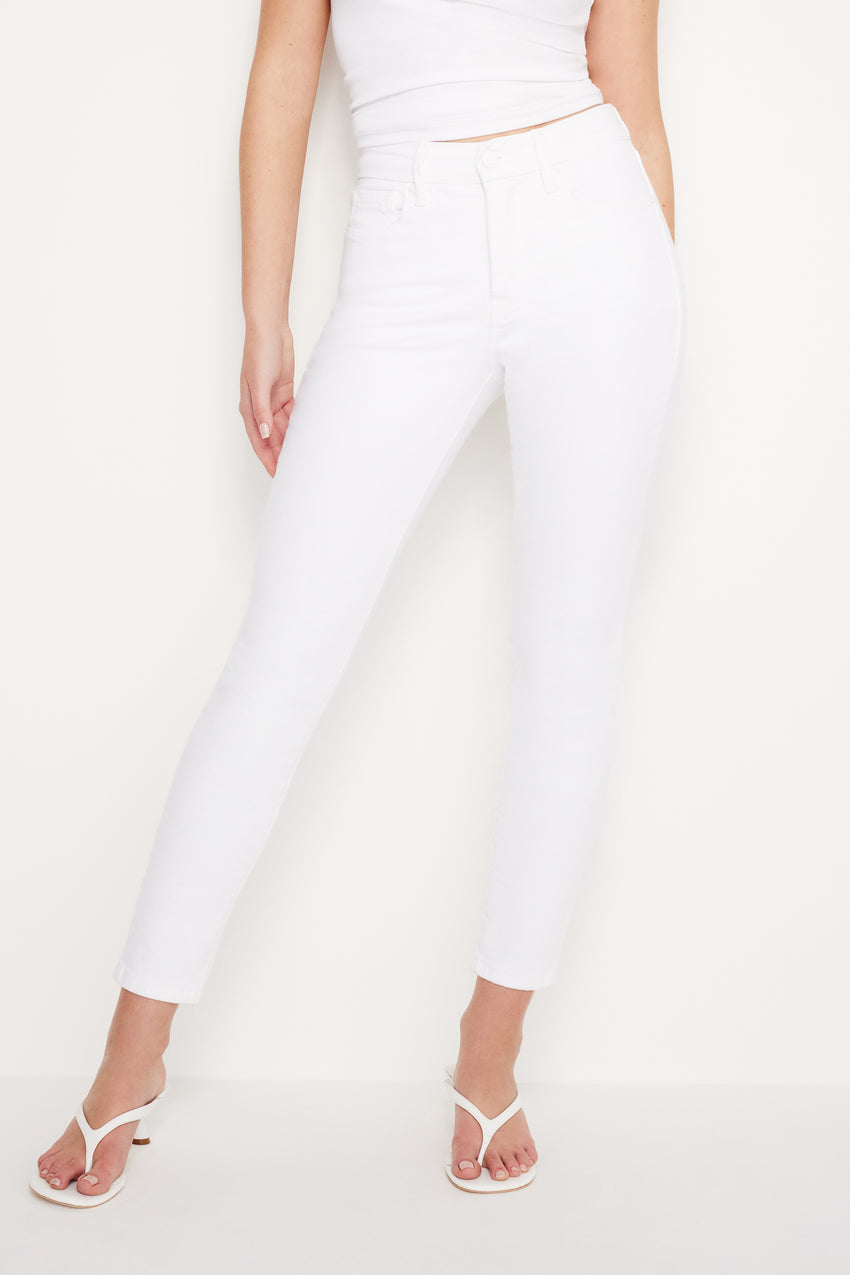 GOOD LEGS SKINNY CROPPED JEANS | WHITE001 View 2 - model: Size 0 |