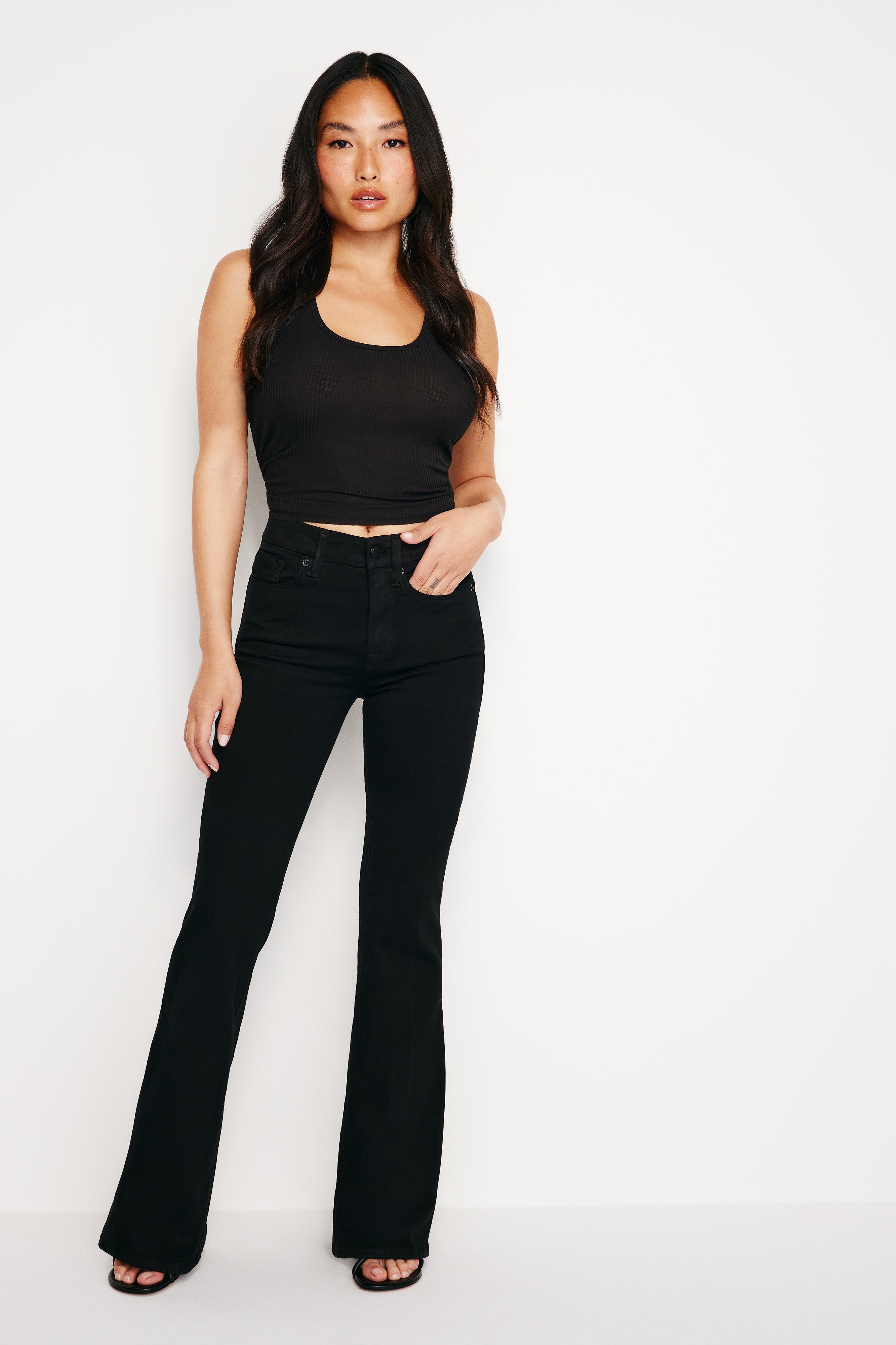 Image of GOOD PETITE FLARE | BLACK001