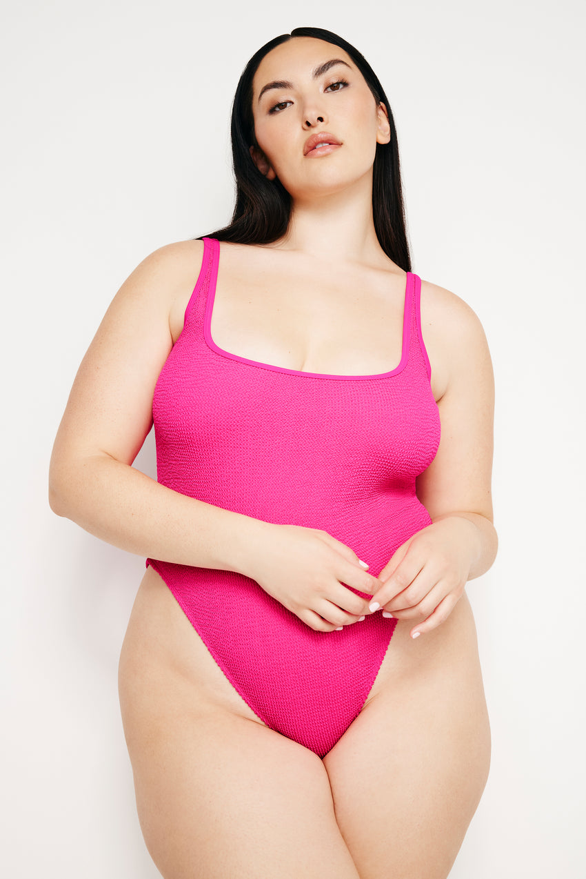 ALWAYS FITS HIGH-LEG SWIMSUIT | PINK GLOW002 View 7 - model: Size 16 |