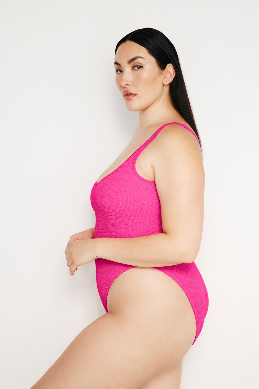 ALWAYS FITS HIGH-LEG SWIMSUIT | PINK GLOW002 View 8 - model: Size 16 |