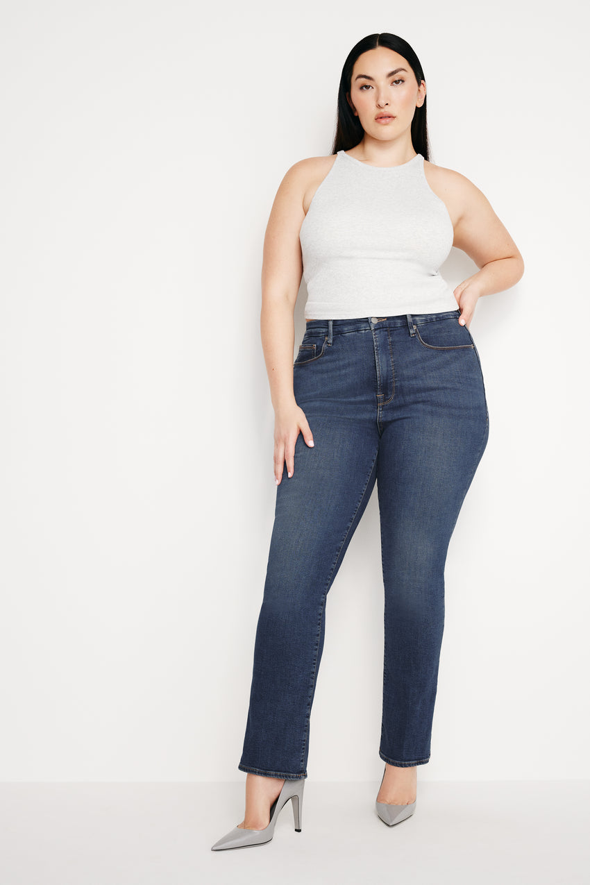 GOOD LEGS STRAIGHT JEANS | BLUE004 View 5 - model: Size 16 |