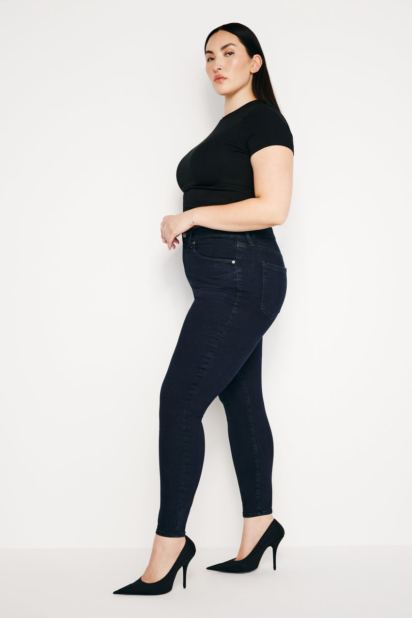 ALWAYS FITS GOOD LEGS SKINNY JEANS | DEEP BLUE002 View 0 - model: Size 16 |