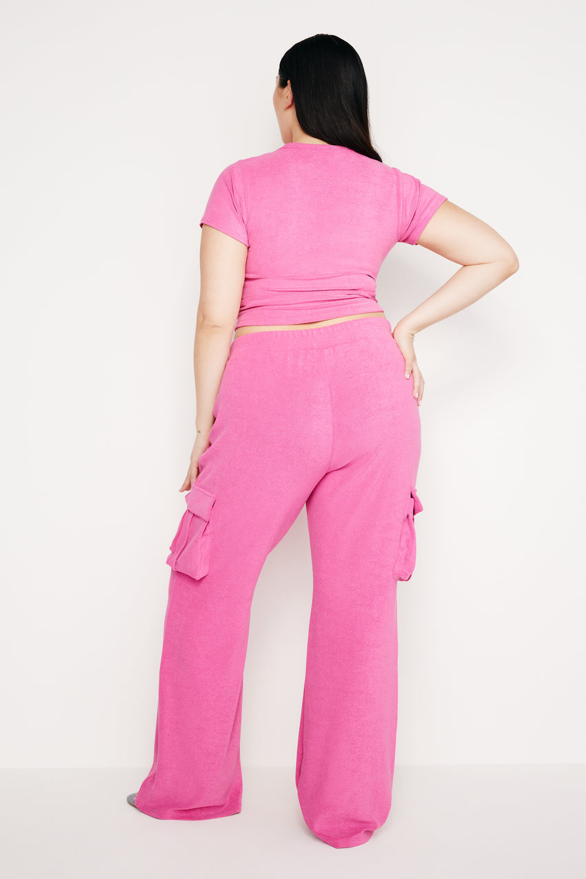 TERRY CARGO PANTS | PINK GLOW002 View 9 - model: Size 16 |