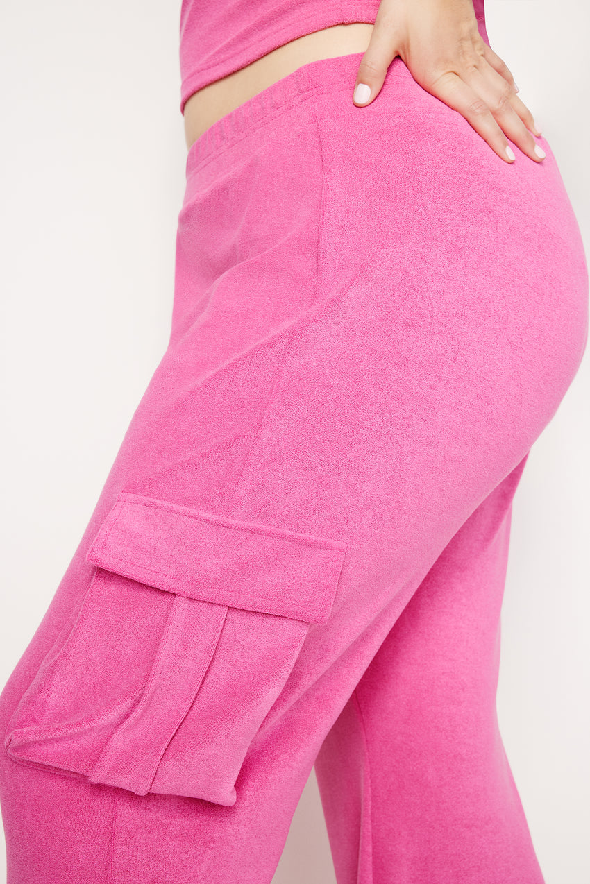 TERRY CARGO PANTS | PINK GLOW002 View 10 - 