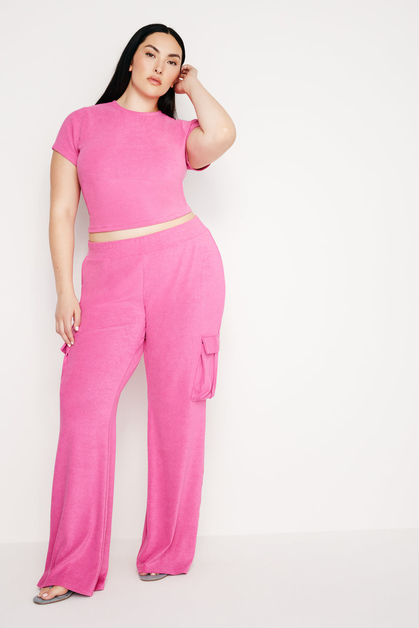 TERRY CARGO PANTS | PINK GLOW002 View 7 - model: Size 16 |