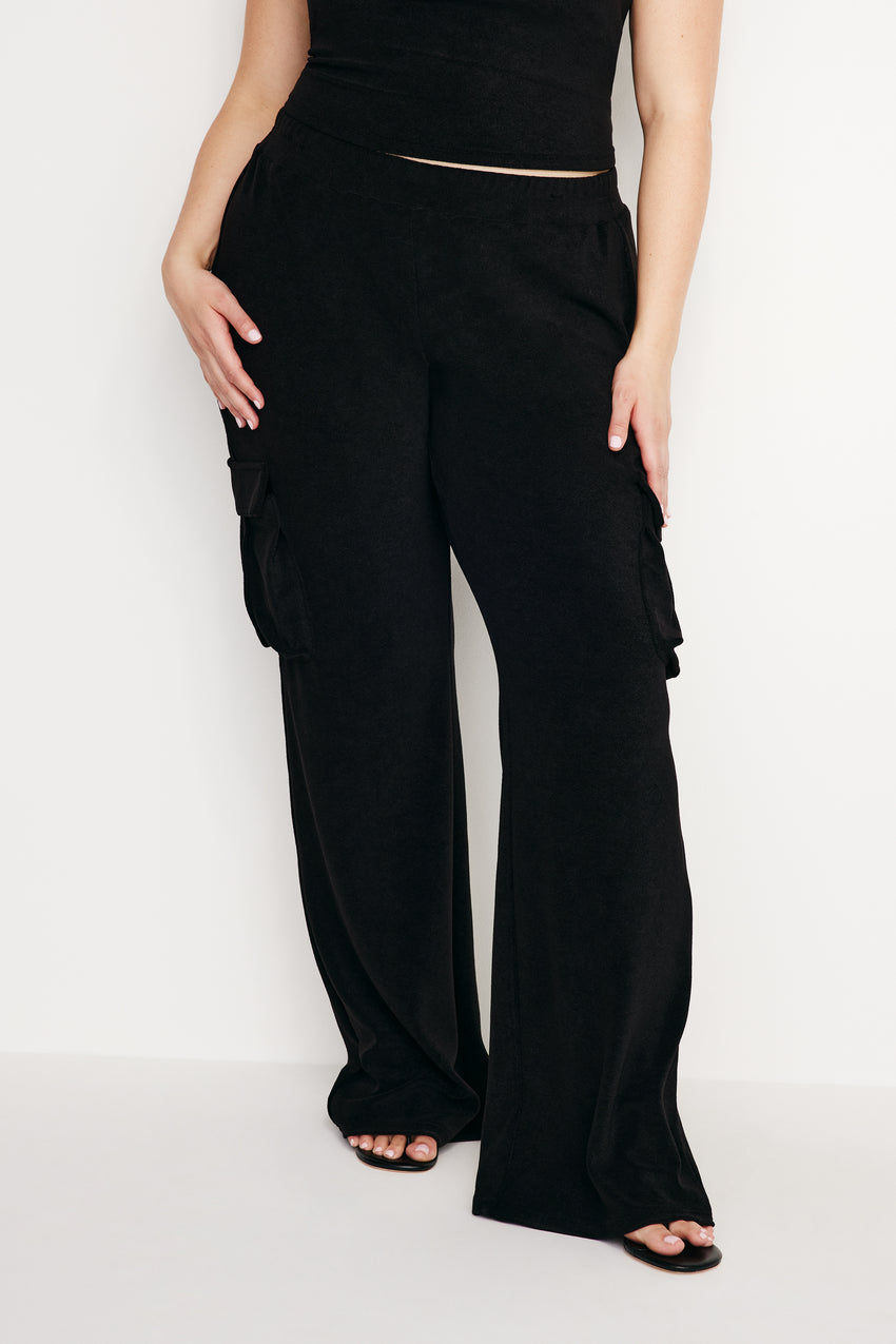 TERRY CARGO PANTS | BLACK001 View 9 - model: Size 16 |