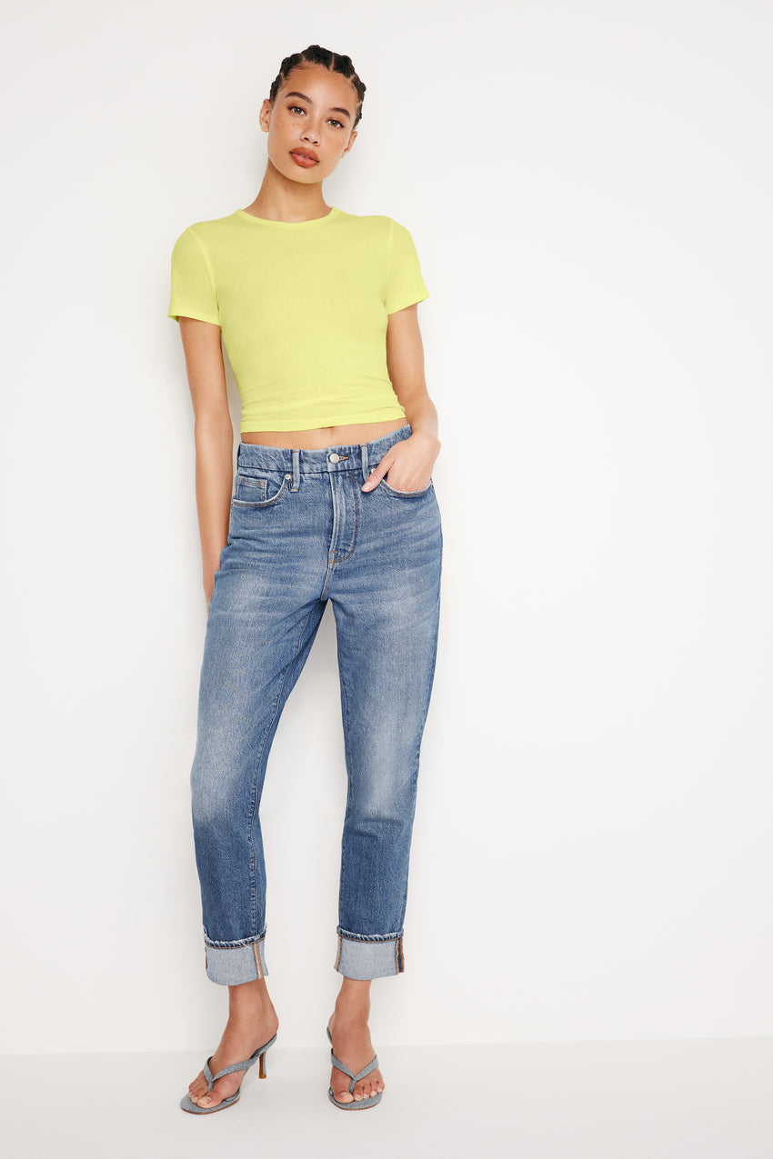 FEATHERWEIGHT COTTON SLIM TEE | PALO VERDE002 View 3 - model: Size 0 |