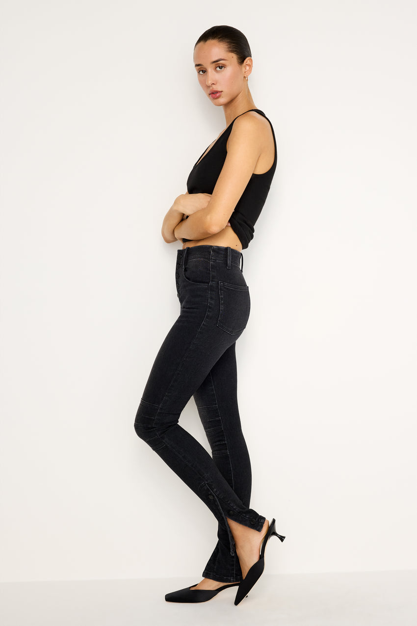 SLIM MOTO JEANS | BLACK367 View 5 - model: Size 0 |