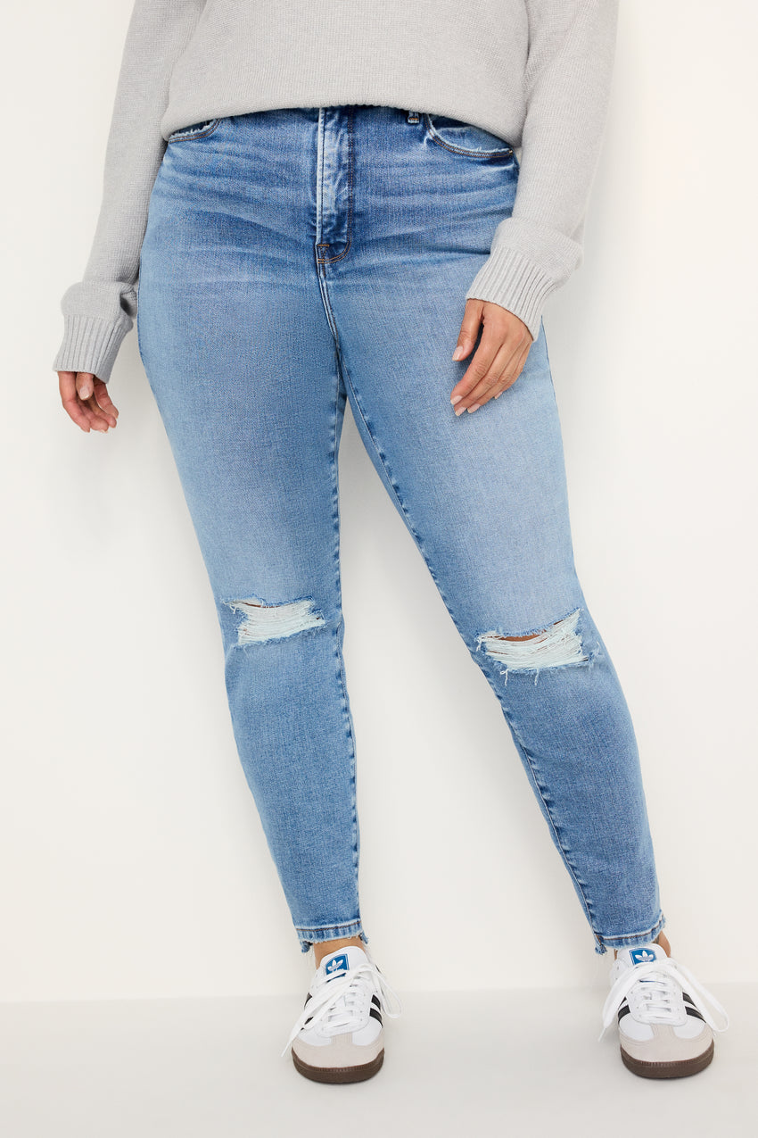 SOFT-TECH GOOD LEGS SKINNY JEANS | INDIGO521 View 8 - model: Size 16 |