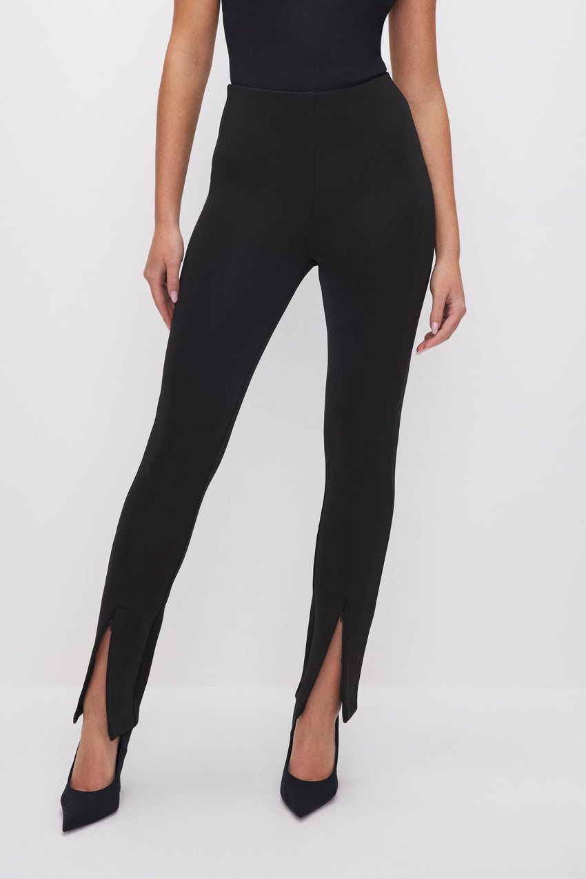 SCUBA PULL-ON SLIM TROUSERS | BLACK001 View 5 - model: Size 0 |