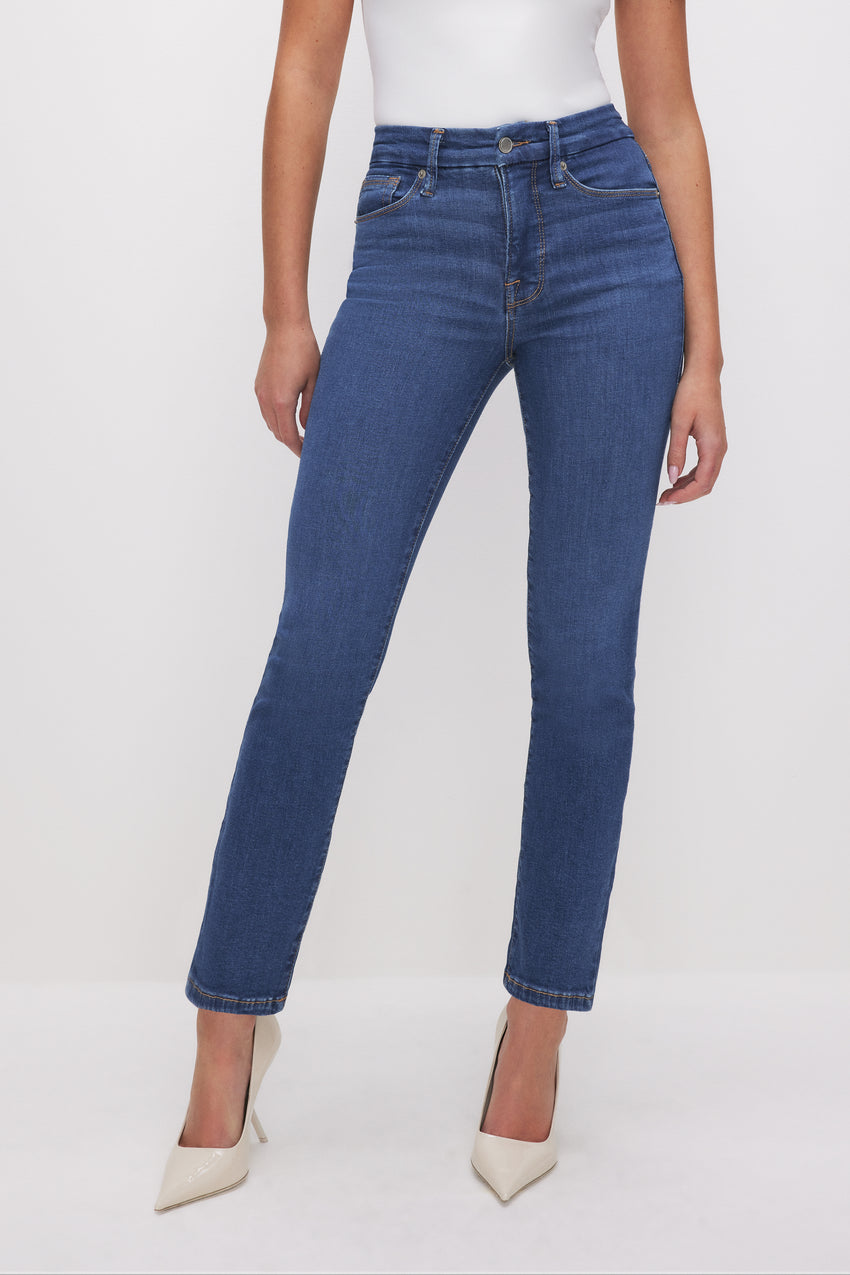 GOOD LEGS STRAIGHT JEANS | BLUE007 View 1 - model: Size 0 |