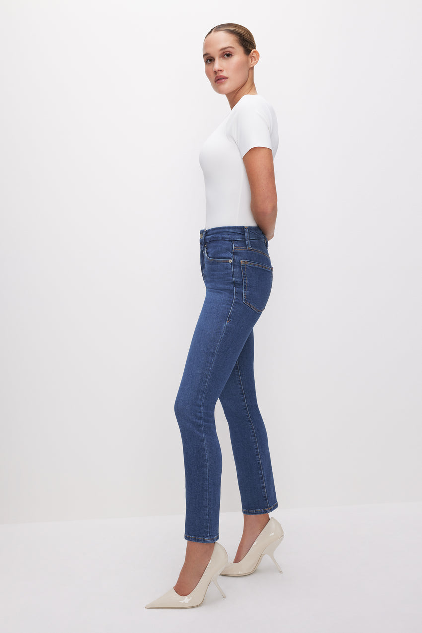 GOOD LEGS STRAIGHT JEANS | BLUE007 View 2 - model: Size 0 |