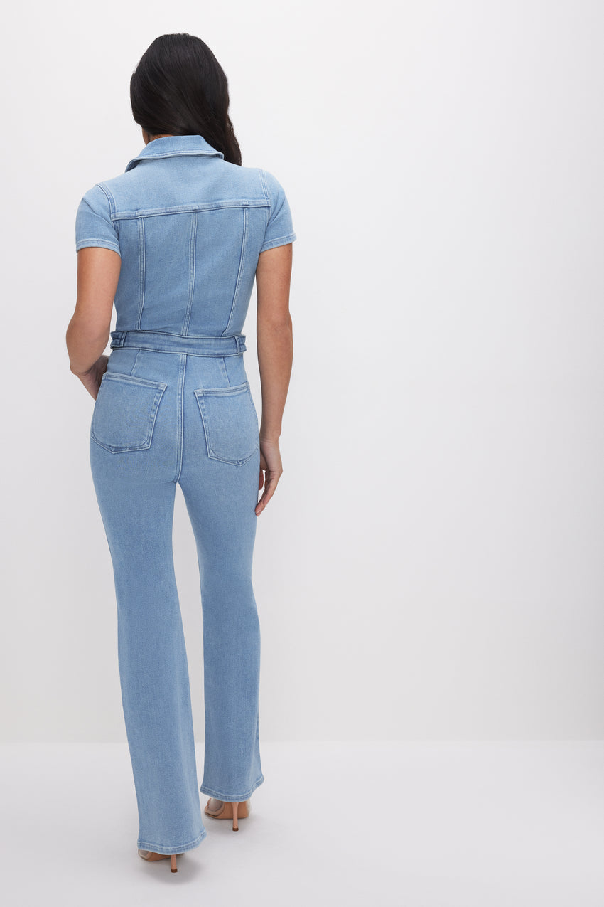 PETITE FIT FOR SUCCESS BOOTCUT JUMPSUIT | BLUE274 View 1 - model: Size 0 |