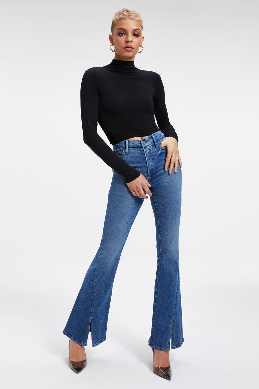 GOOD LEGS FLARE JEANS | INDIGO029 - GOOD AMERICAN