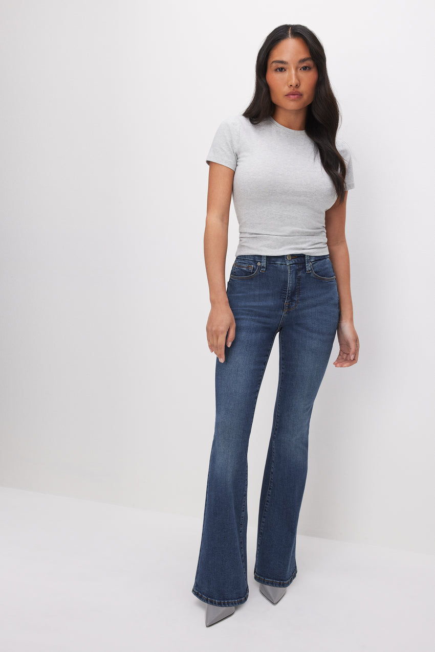 GOOD PETITE FLARE JEANS | BLUE004 View 0 - model: Size 0 |