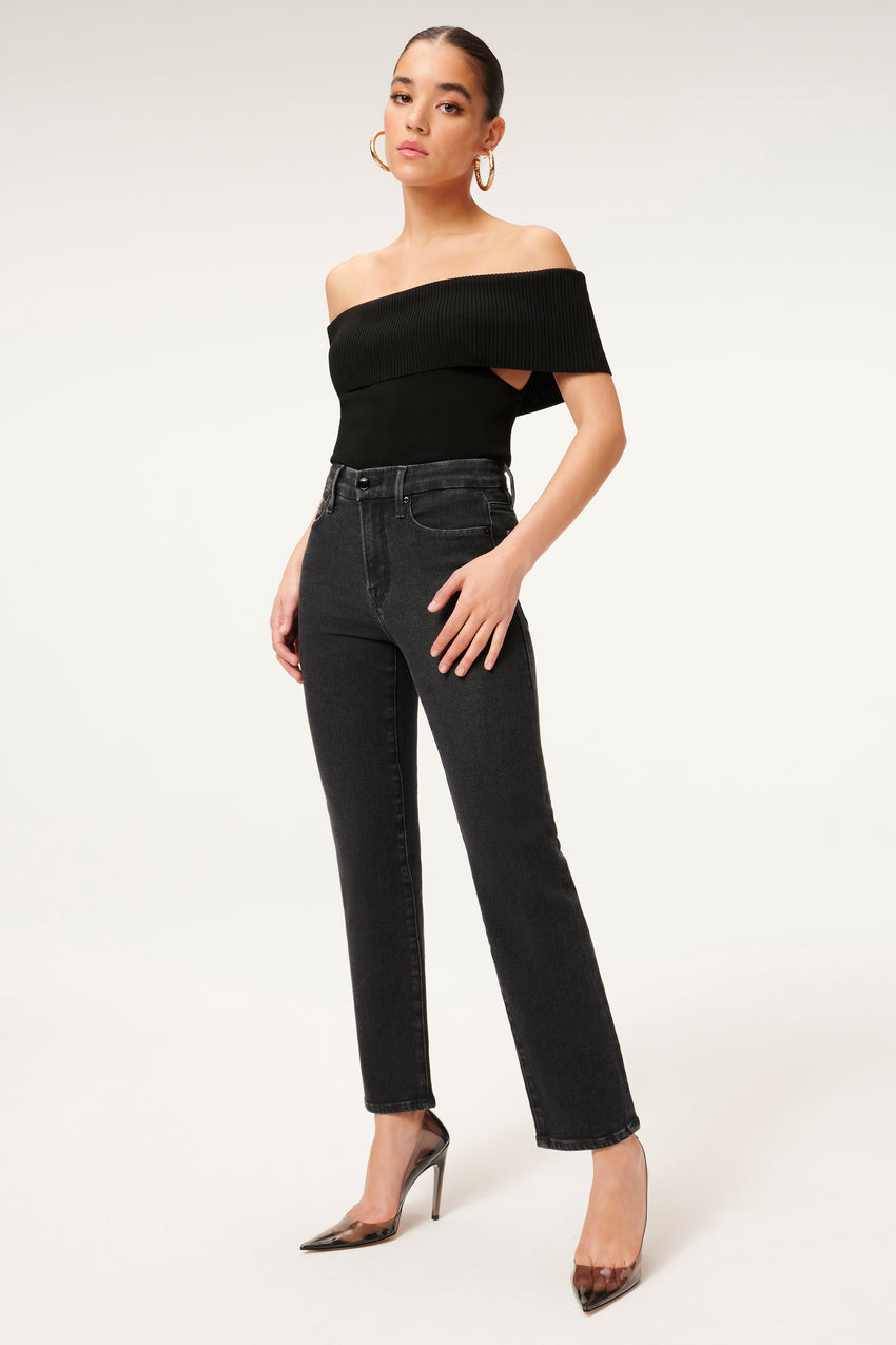 GOOD LEGS STRAIGHT JEANS| BLACK184 View 0 - model: Size 0 |